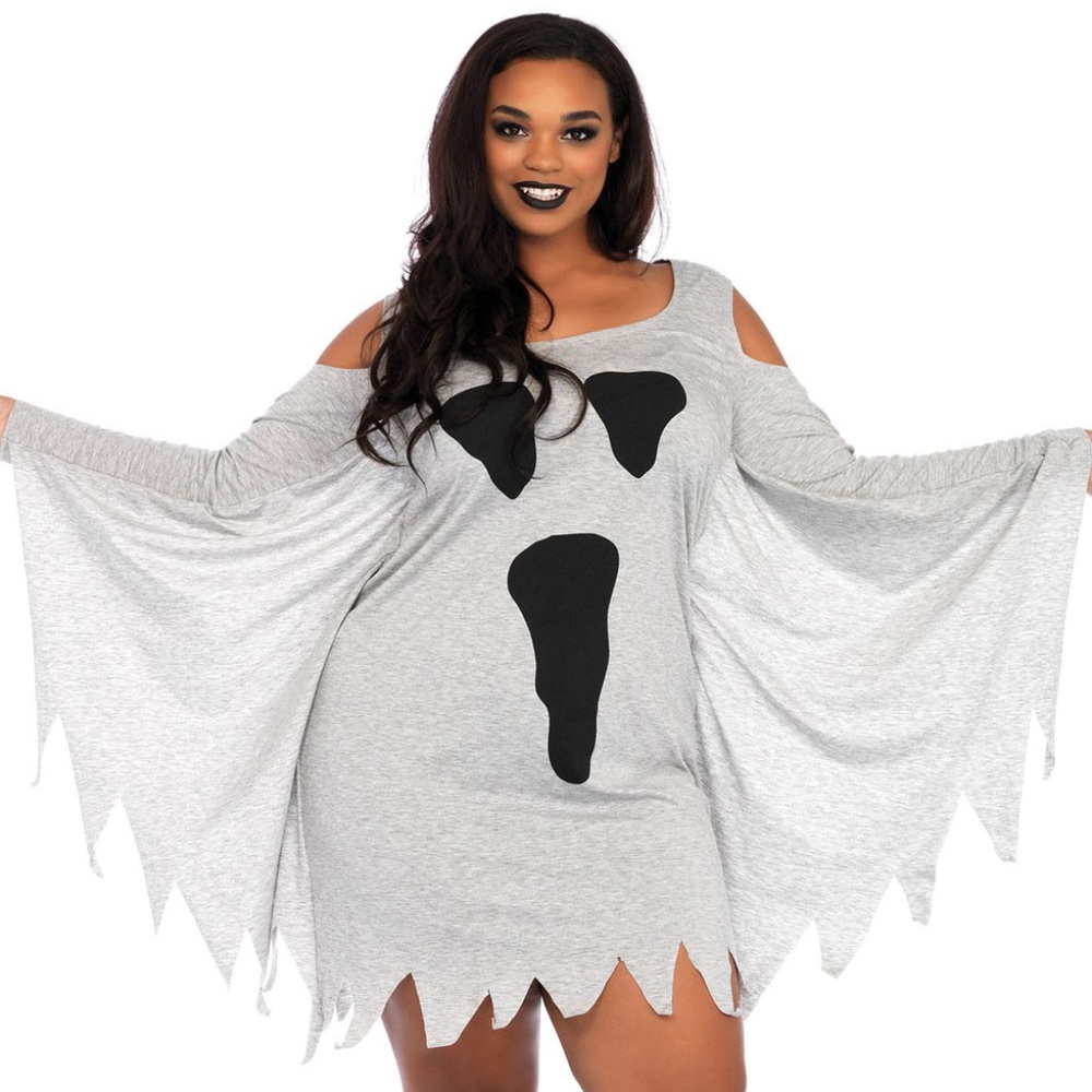 Plus size Ghost costume dress jersey